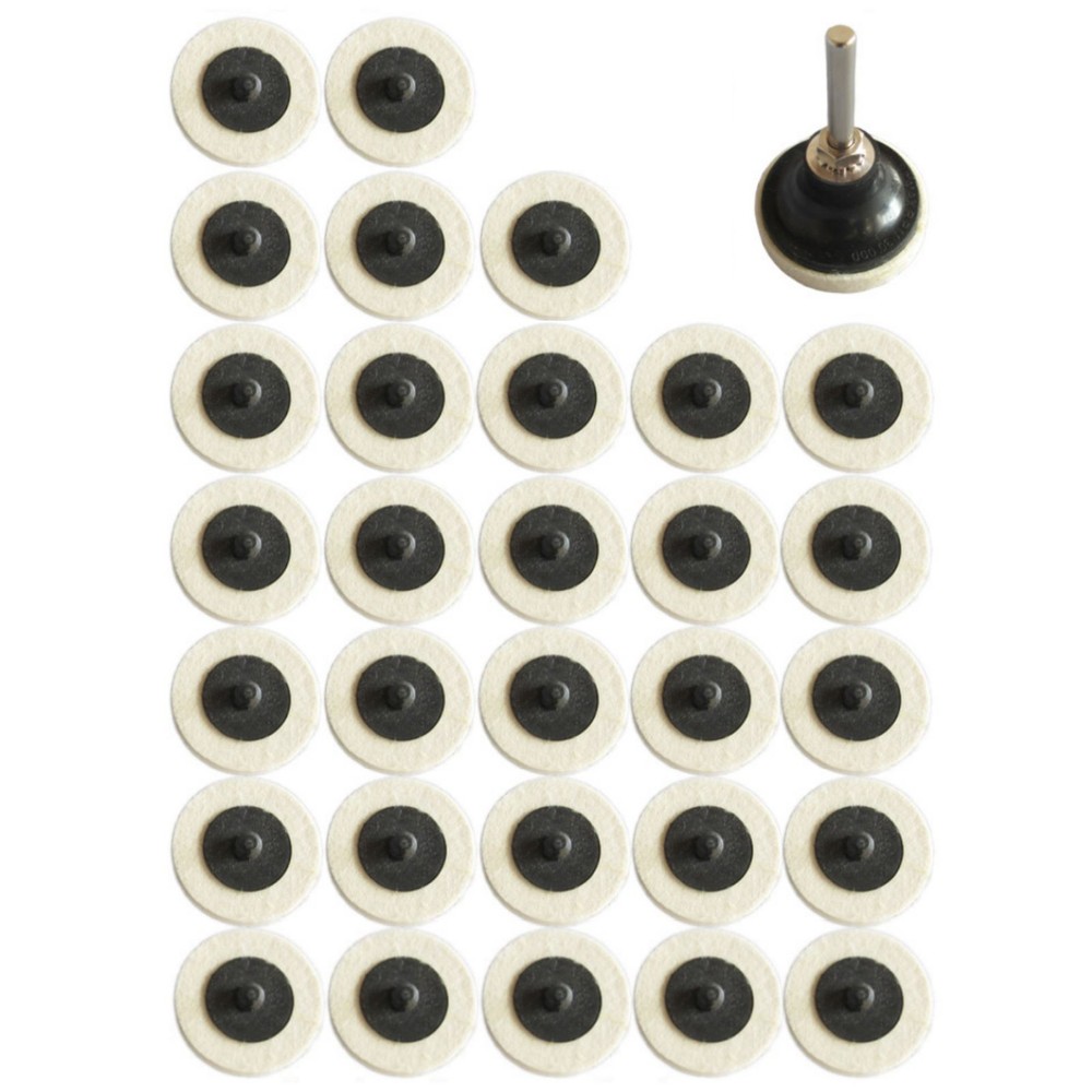 30pcs Disc Polishing Buffing Pads Sanding Wheels Holder Quick Disc Replacement