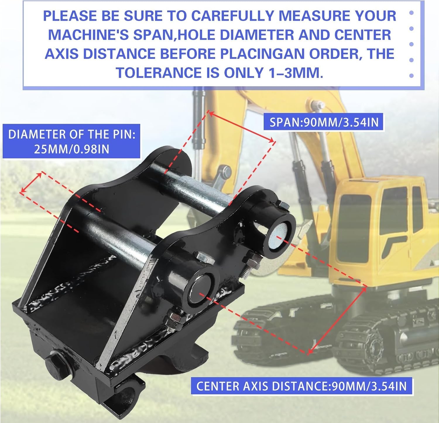 0.8-3 Ton Mini Excavators Excavator Attachment Quick Hitch Coupler Attachments