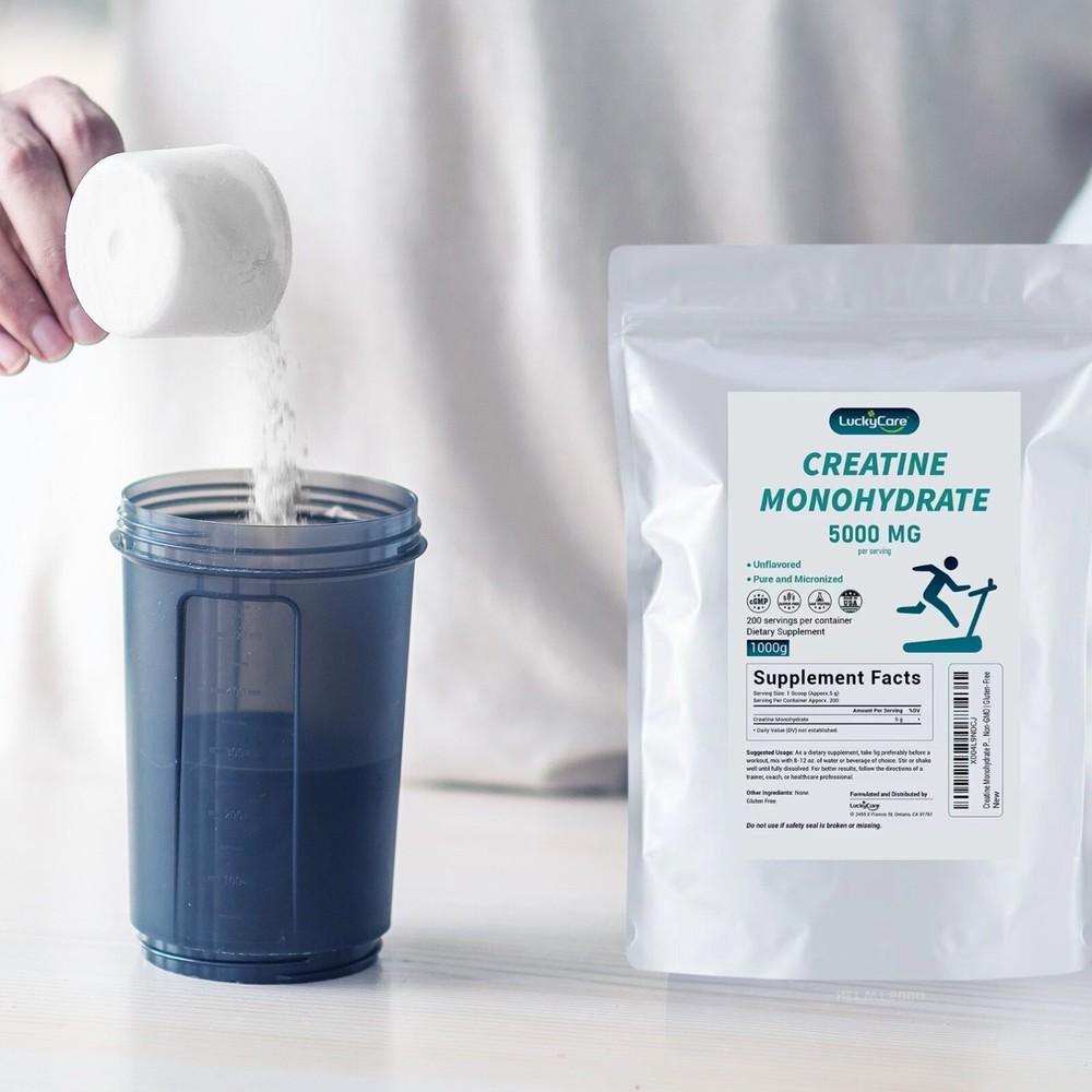 Pure Creatine Monohydrate 2.2lbs - Powder Micronized 200 Servings 5g Per Serving