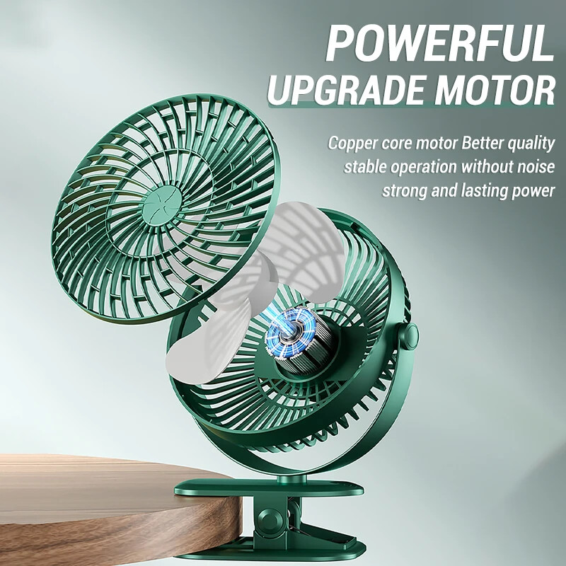 6" USB Desk Clip On Fan Small Air Circulator Portable Cooling Camping Stroller