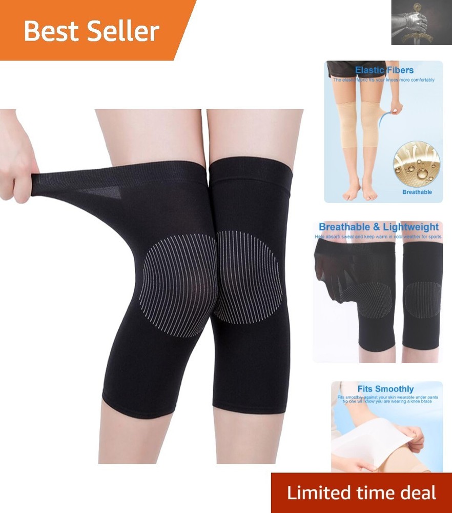 Thin Compression Knee Sleeves - Versatile Pain Relief for Active Lifestyles