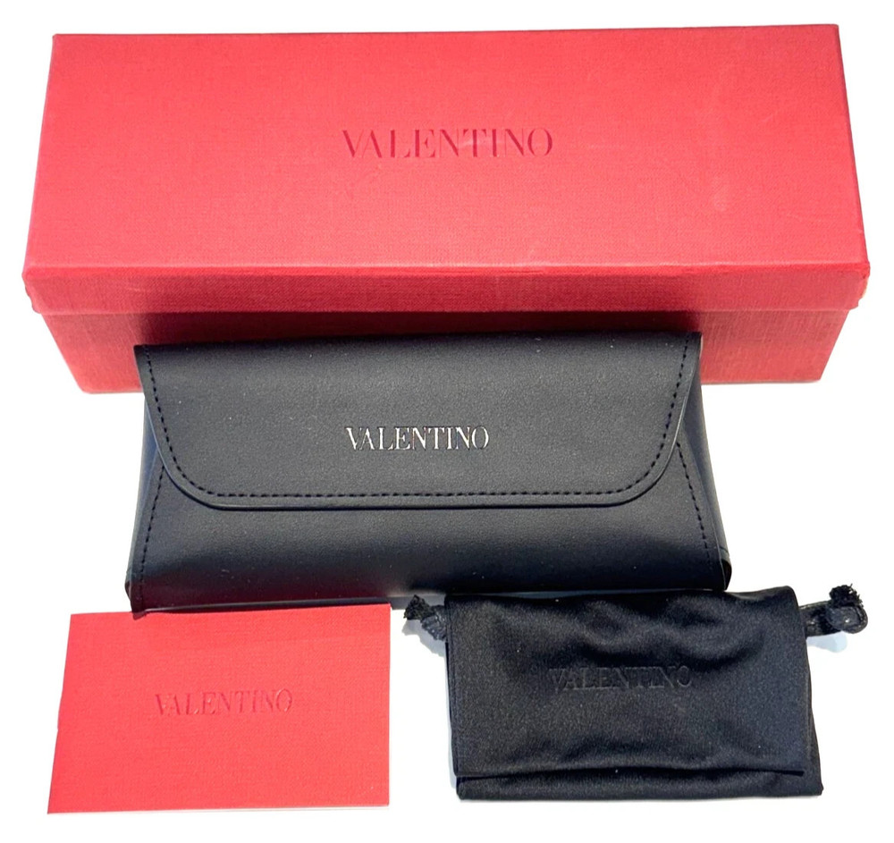 VALENTINO AUTHENTC SUNGLASSES EYEGLASSES OUTER BOX LEATHER CASE SILK POUCH DOCS