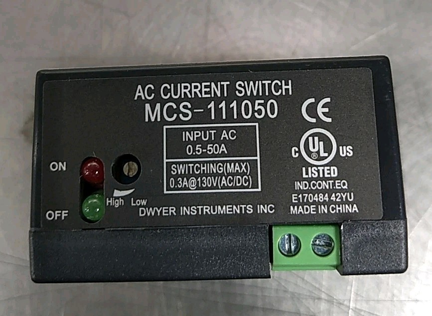 Dwyer MCS-111050 AC Current Switch Loc4B35