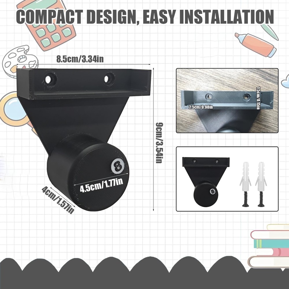 Wall Mount Pool Triangle Rack Holder For Chalk Wooden Billiard Table Accessory