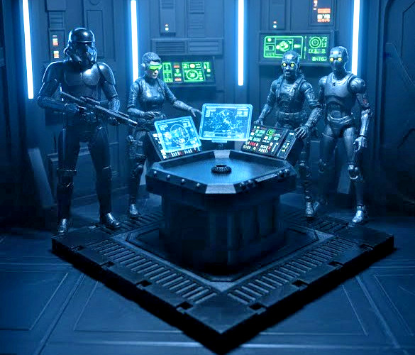 1:12 Scale Sci-Fi Control Center - Modular Command Terminal Center for 6" Figure