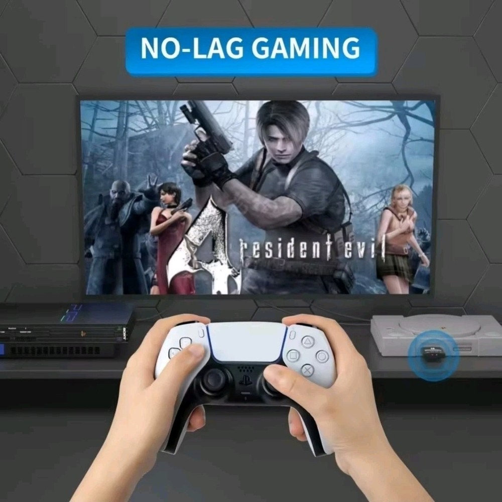 PS1/PS2 RGEEK Bluetooth Adapter for Multiple Wireless Controllers (PlayStation)