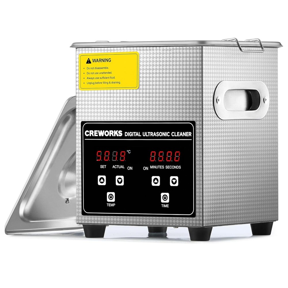 2L Sonic Cleaner for Jewelry, Glasses, Retainers with Powerful Heating Function