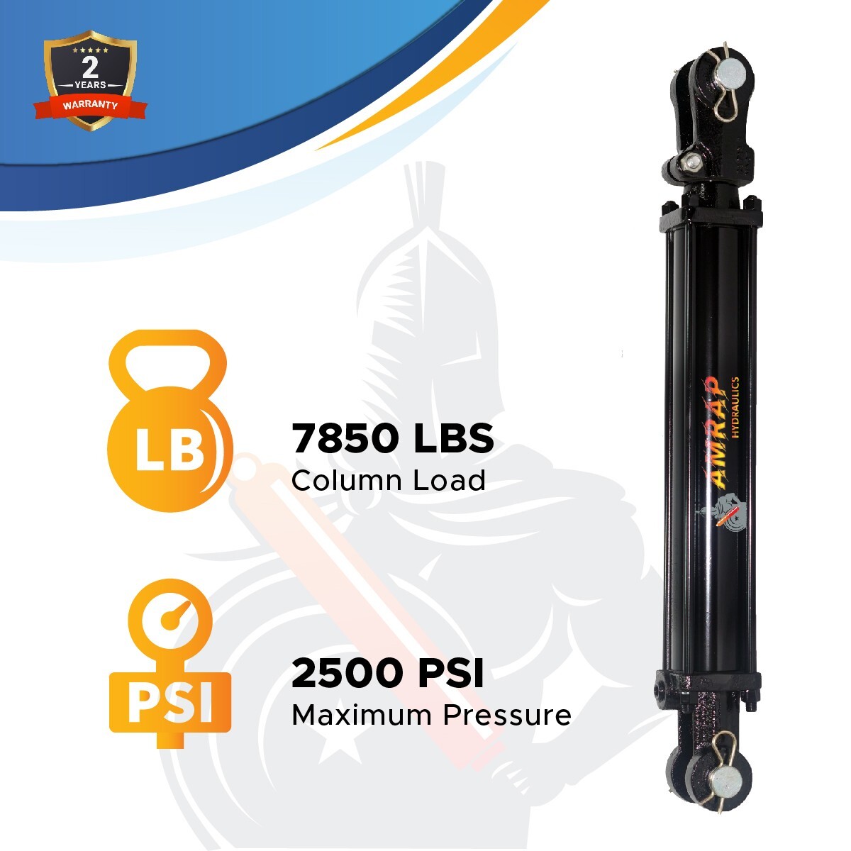 2x12 Hydraulic Cylinder 2" Bore 12" Stroke Double Acting Tie-Rod Cylinder