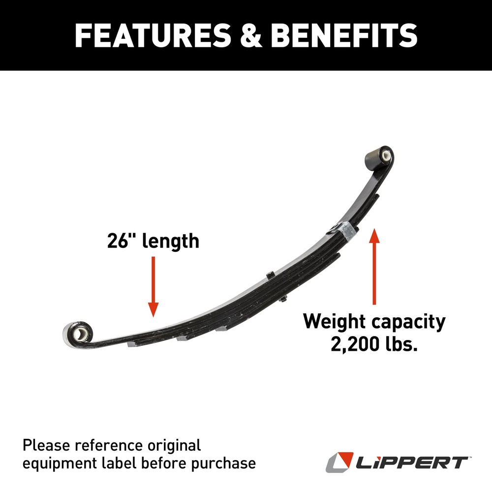 Replacement Trailer Leaf Spring - 26", 2,200-lb. Weight Capacity
