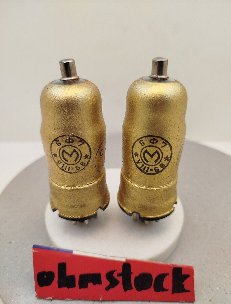 6F7 x 1pcs. -  Vintage USSR Shielded triode-pentode  - NOS - Soviet tube 60's