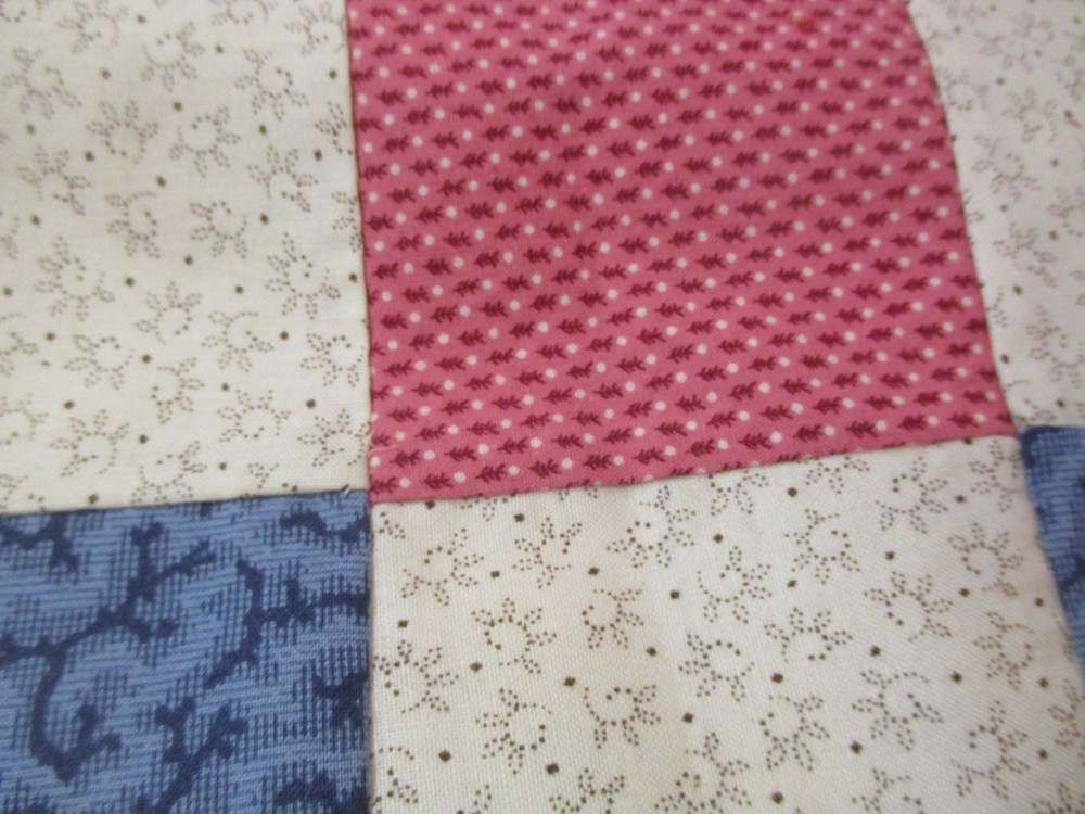 Vintage 1990's 6 Quilt Blocks 9 patch variation