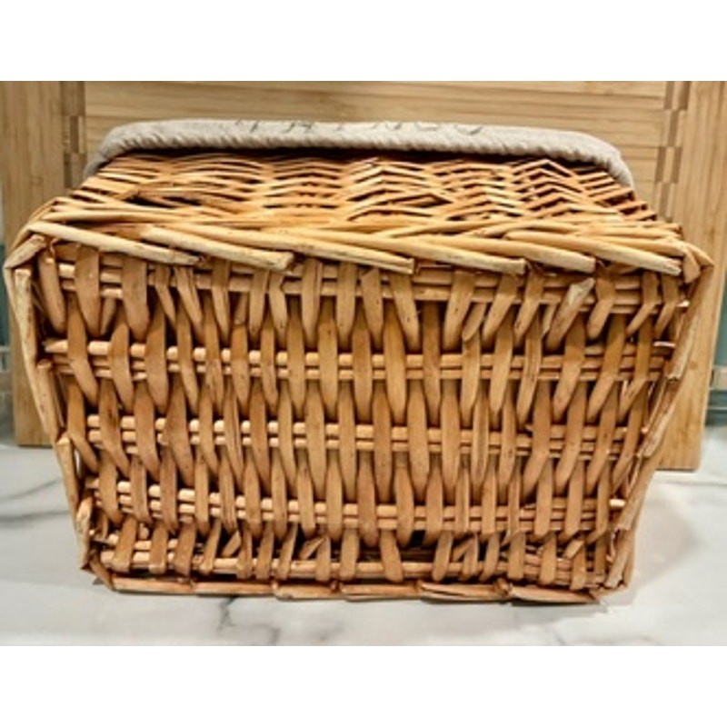 Modern Wicker Storage Basket w/ Washable Liner - Monogrammed Things