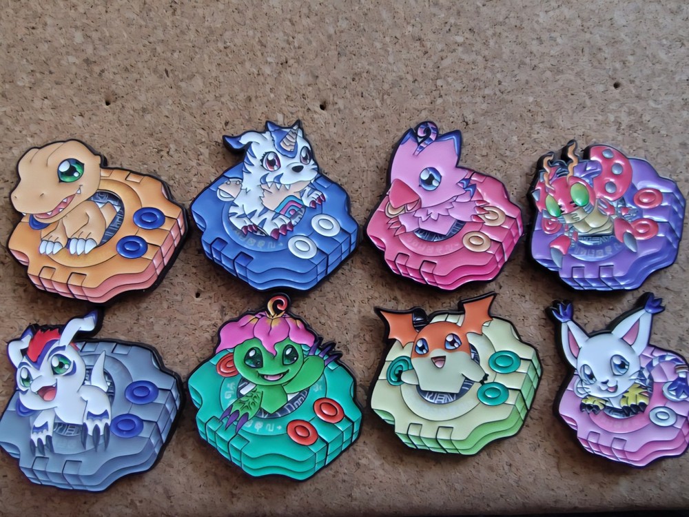 Digimon Enamel Pin 8 PC Set