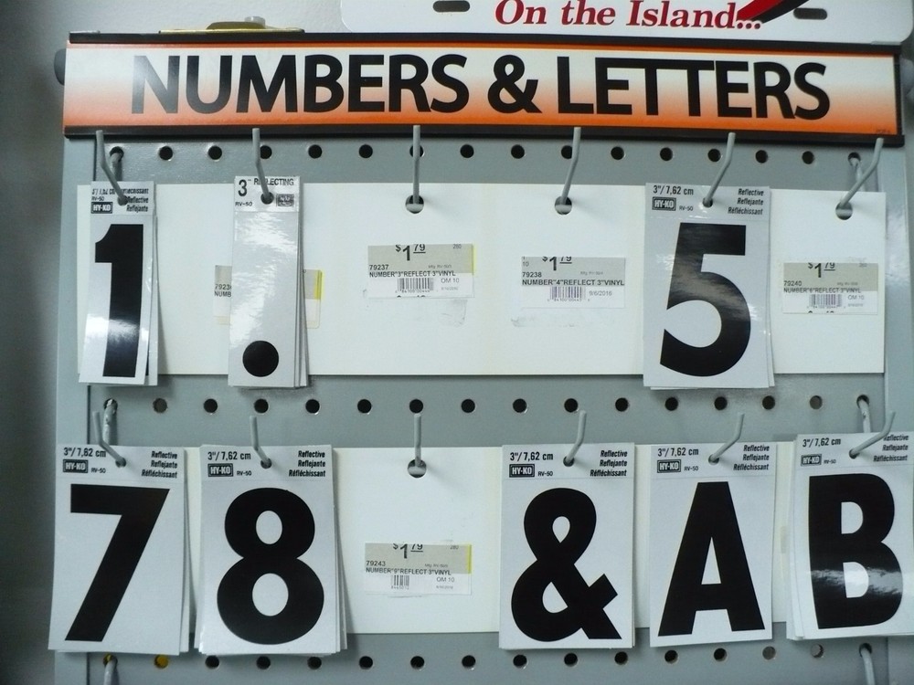 Reflective Black Numbers and Letters 3 Inch