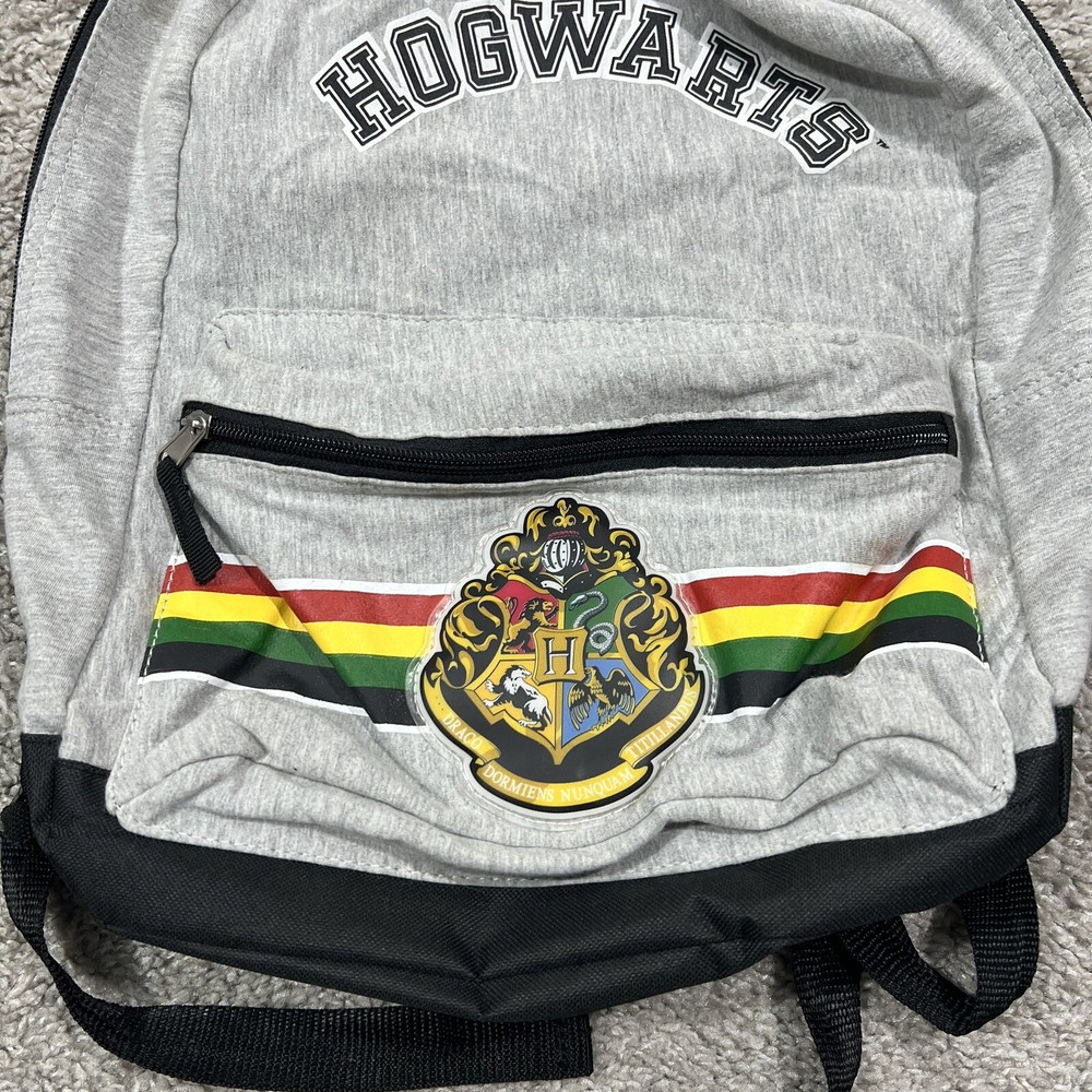 Harry Potter Hogwarts Backpack School Book Bag Medium Size Gray
