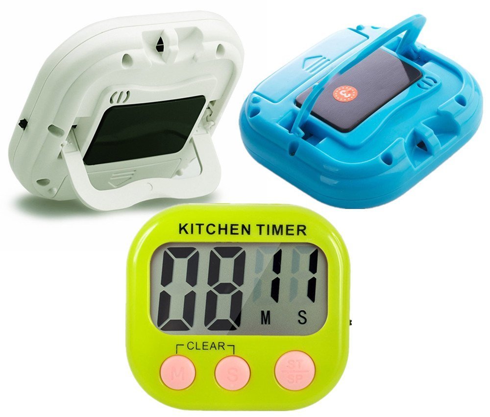2 Pack Digital Kitchen Timer Magnetic LCD Count Down, Time Loud Alarm - T2