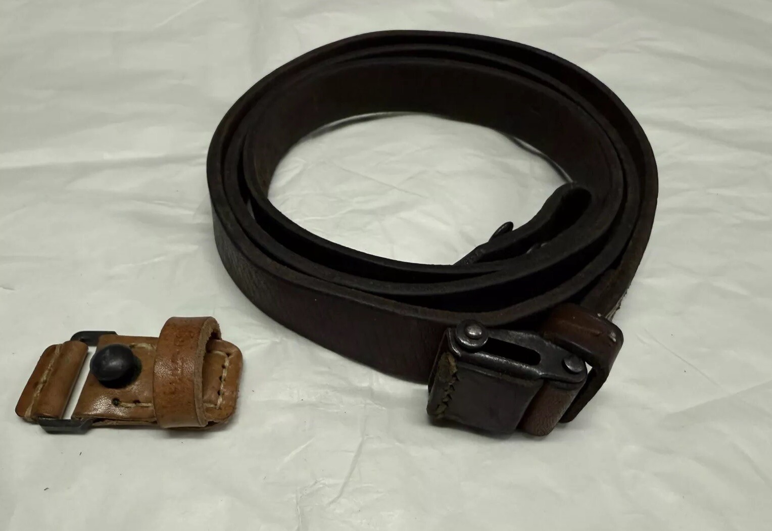 German WW2 or post war 54” Leather Rifle Sling Fits Mauser