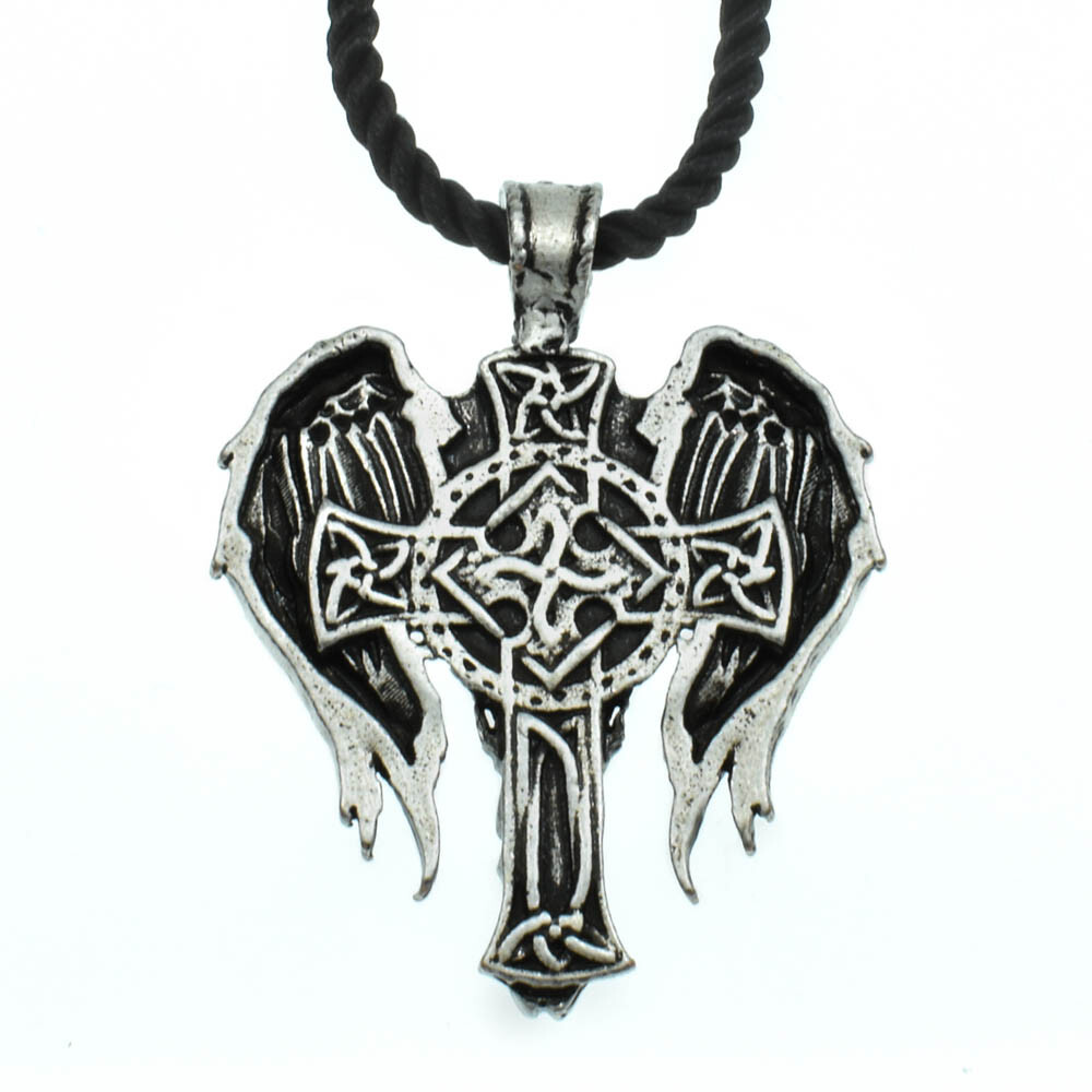 Patron Saint St Michael Archangel Irish Celtic Cross Talisman Pendant Necklace