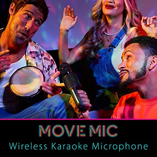 Move Mic by – Bluetooth Karaoke Microphone & Speaker with LED Lights, 22