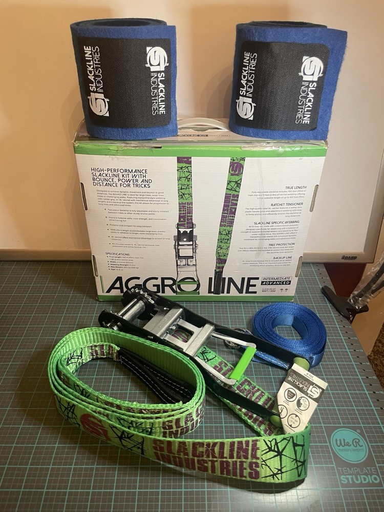 Slack Line Industries Aggro Line High-Performance Slackline Kit Incomplete