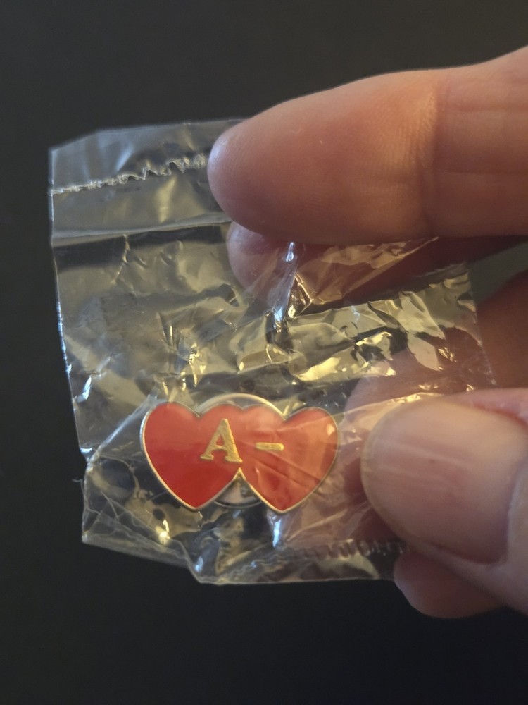 American Red Cross 2 Hearts A- Pin