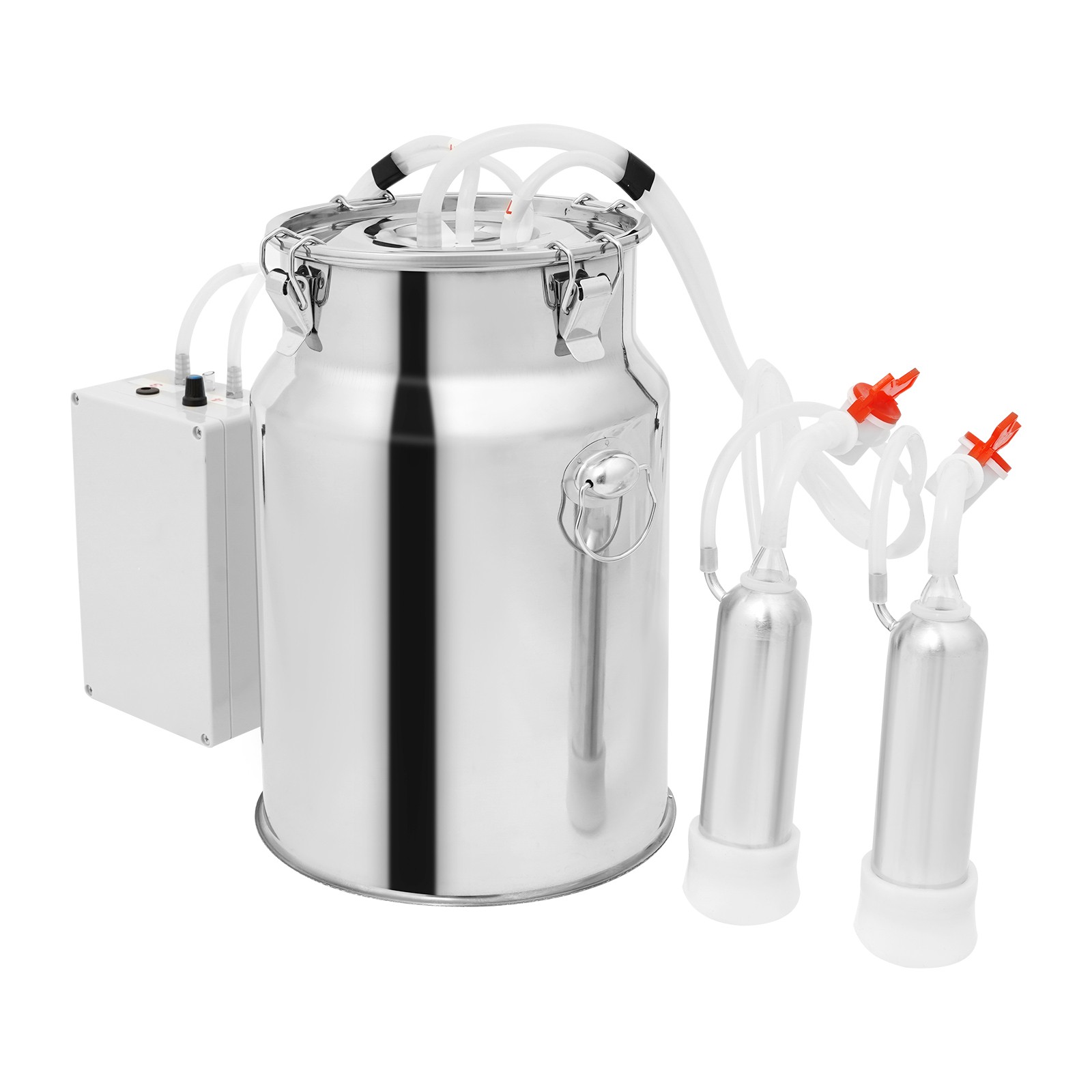 Pulsation Electric Cow Milking Machine Milking Equipment 10L Stainless Steel