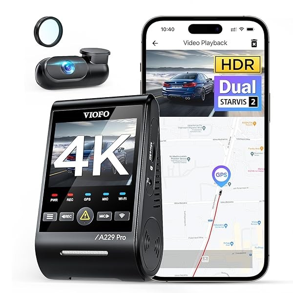 VIOFO A229 PRO 2CH 4K+2K HDR Dash Cam