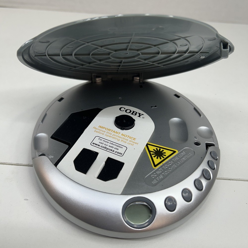 COBY Anti-Skip Protection Digital CD Player 1 bit DAC Silver CX-CD329 Untested