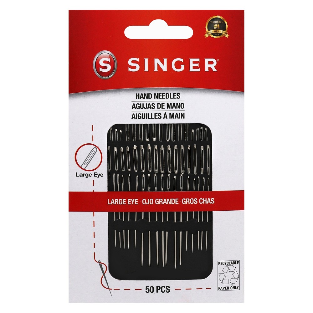 SINGER Large Eye Hand Needles  -50/Pkg