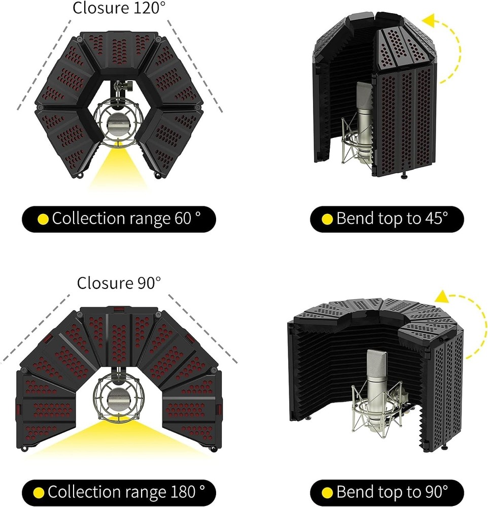High Density Foam Vocal Booth Shield