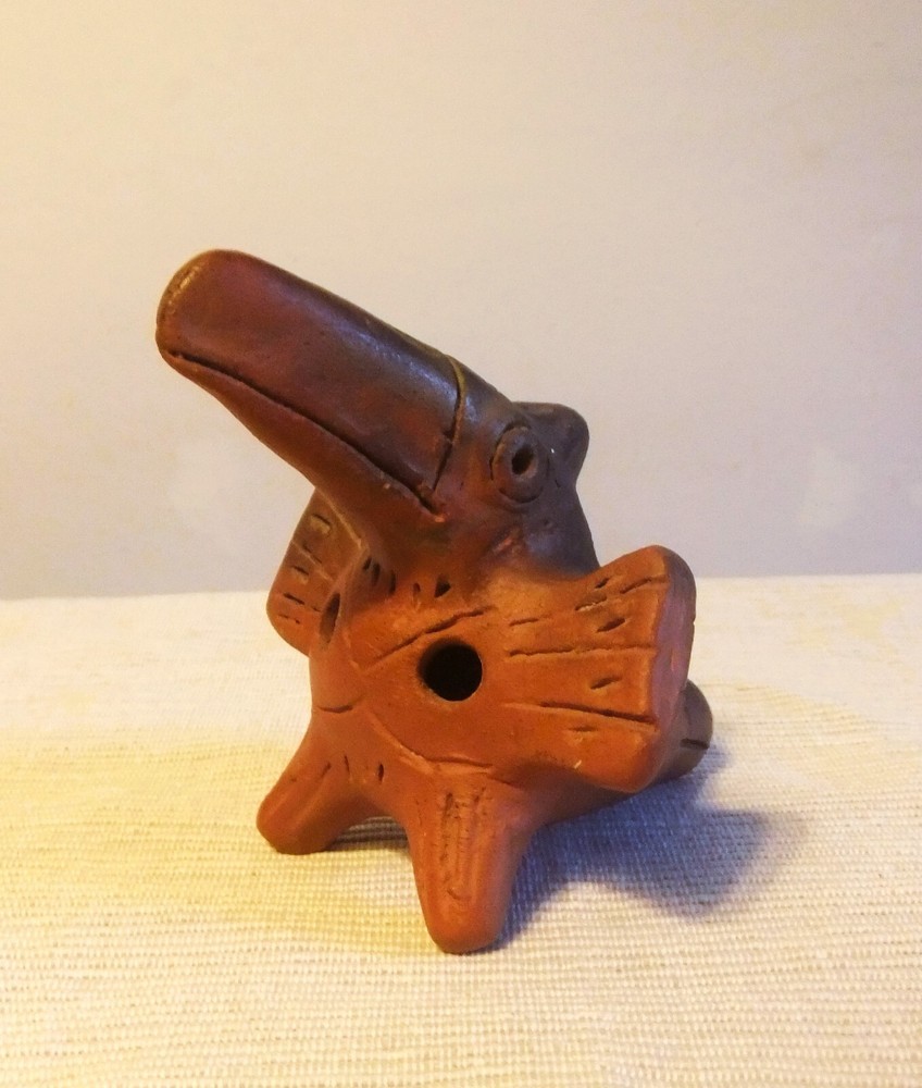 AZTEC / MAYA CLAY WHISTLE, OCARINA