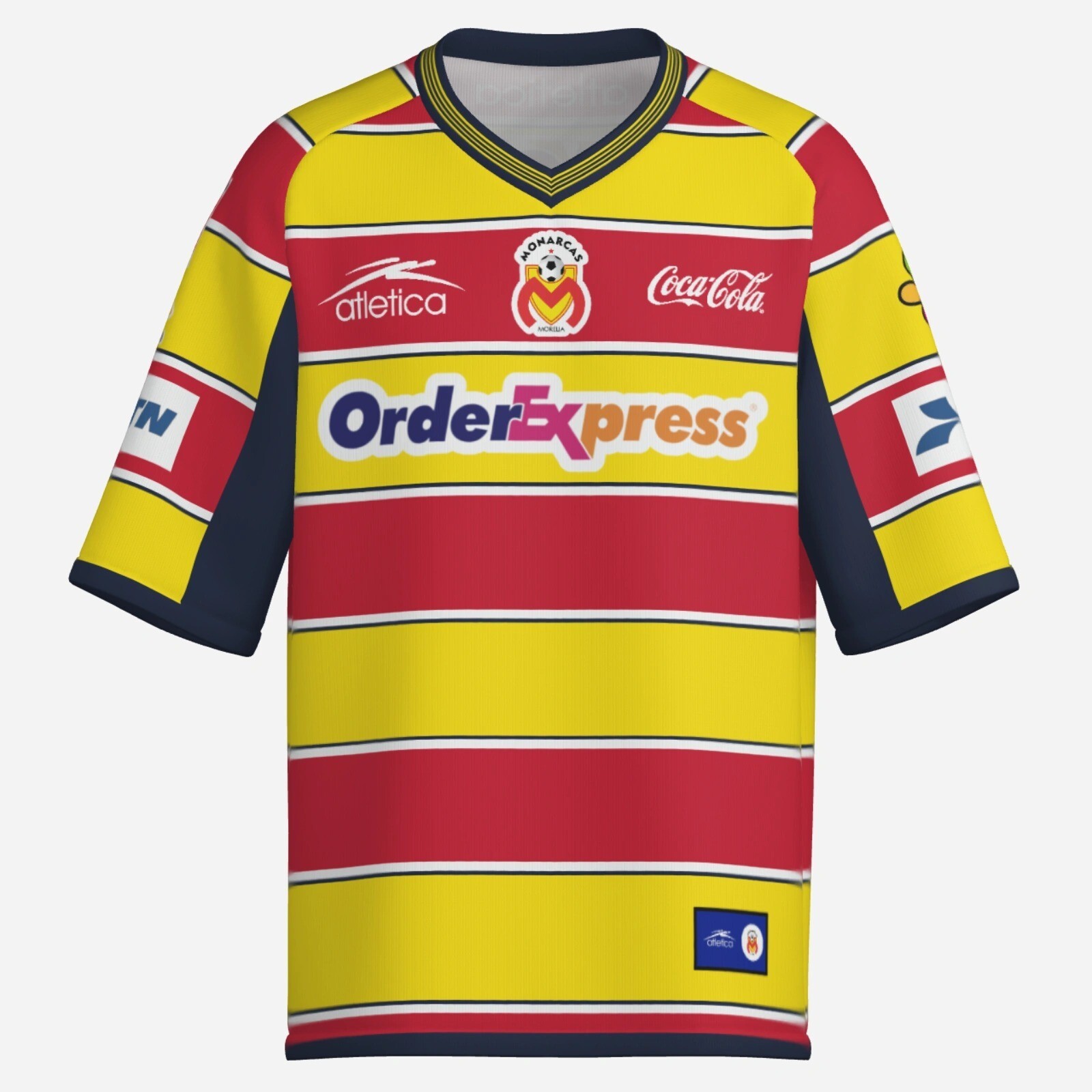 Monarcas Morelia - soccer jersey playera Replica shirt, 2000 2001 home futbol