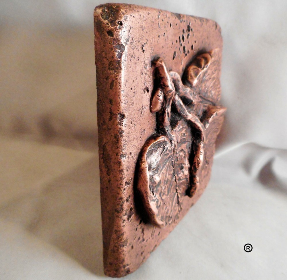 Copper 4"x4" Leaf #3 Wall Tile