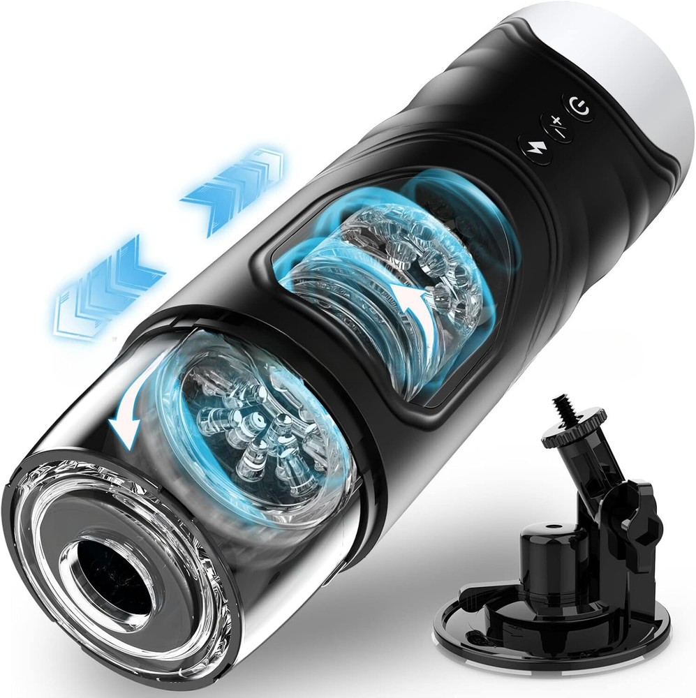 Male Masturbaters Automatic HandsFree Rotating Cup Thrusting Stroker Lubricants