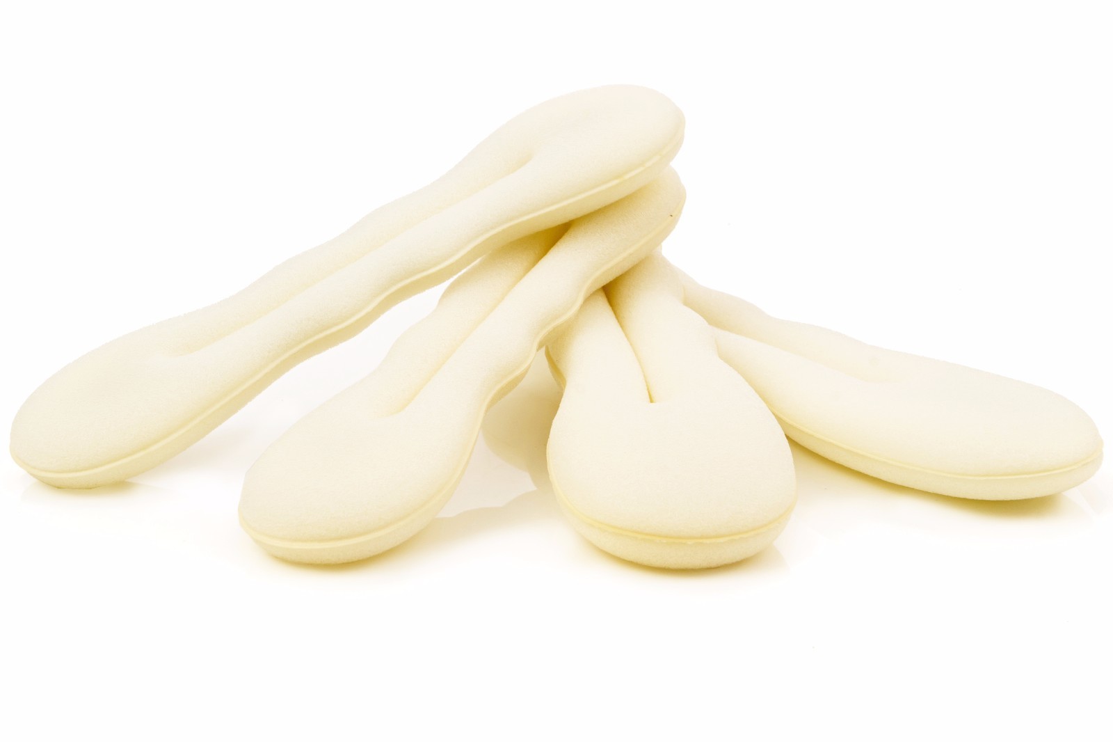 4pcs Beige Magic Foam Sponge Bun Maker Hair Donut Ponytail Clip Twist Sock Bun