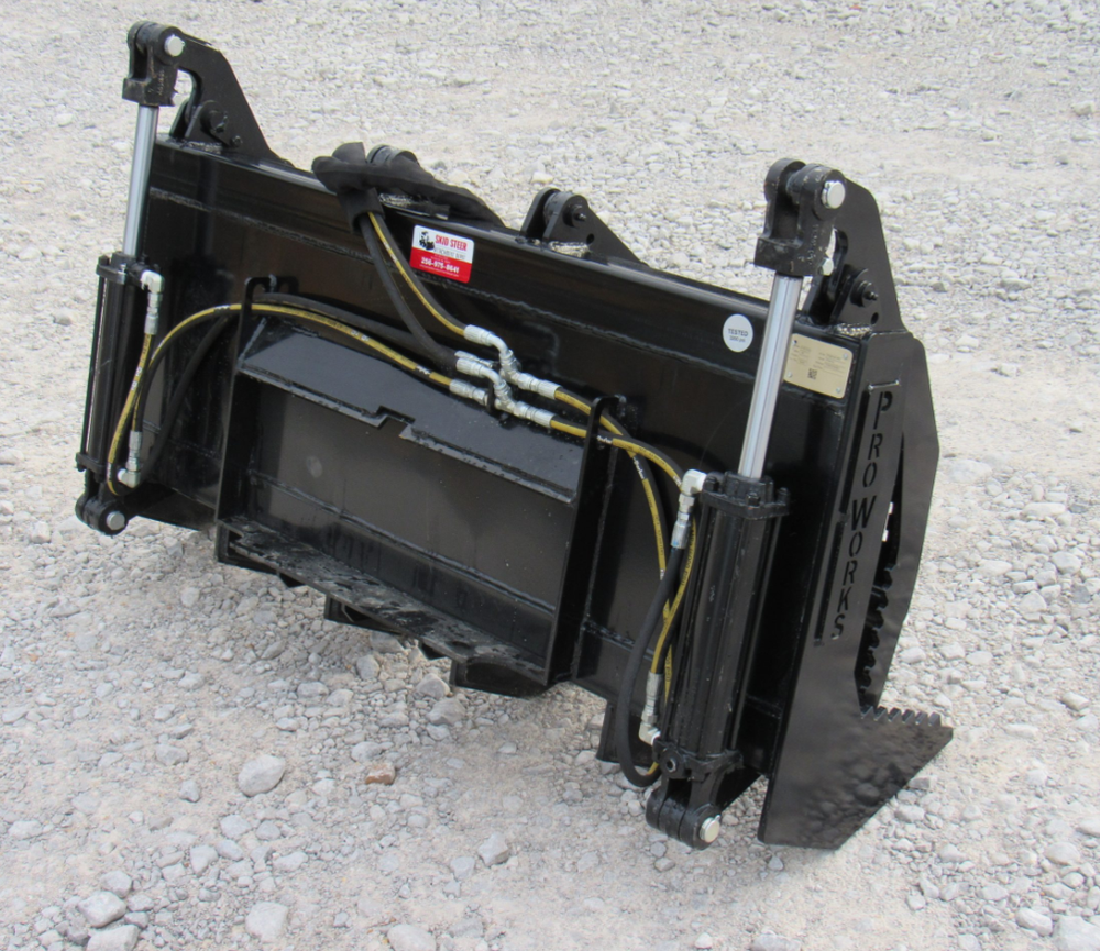 48" Root Rake Clam Grapple Attachment Fits Mini Skid Steer