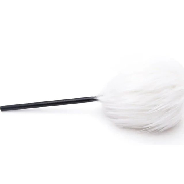 Danmar White Fur Beater, Black Shaft