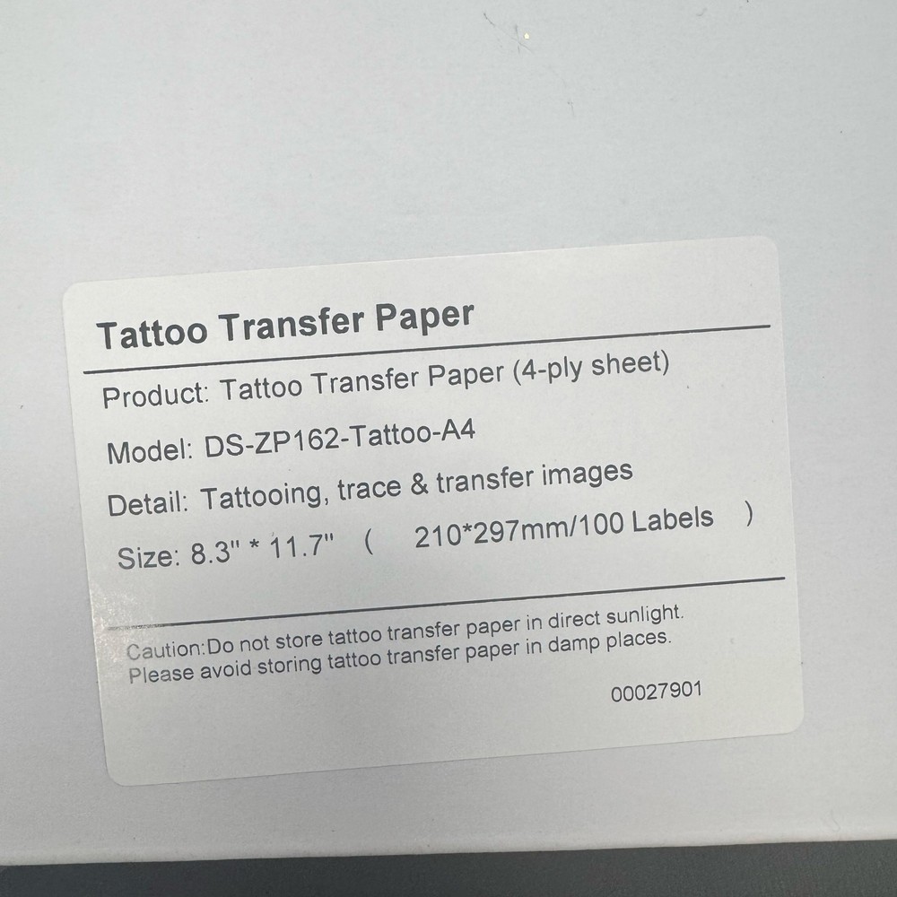 LabelCreate Tattoo Transfer Paper, 100 Sheets 4 Layers