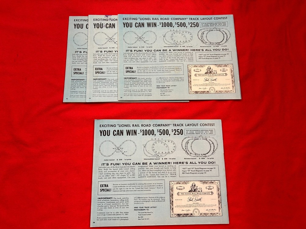 ORIGINAL LIONEL POSTWAR 1960 CONSUMER TRAIN CATALOG IN C8 CONDITION