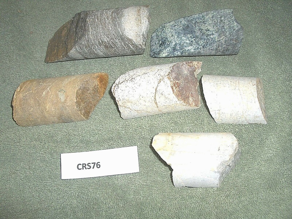 Split Core Samples From Alaska Gold Mine 6 Pieces Split And Unsplit  CRS76
