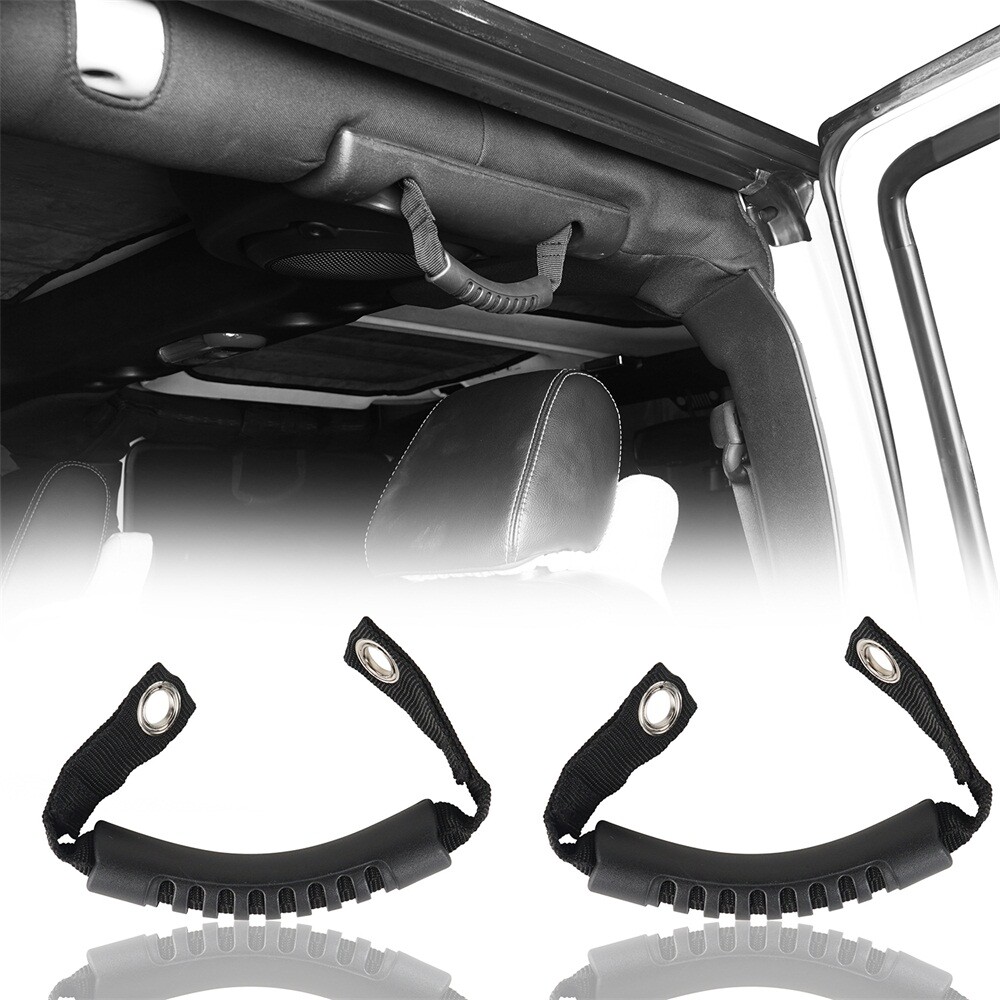 Black Hand Grip Holder Rear Side Grab Handle for Jeep Wrangler JK 2007-2018