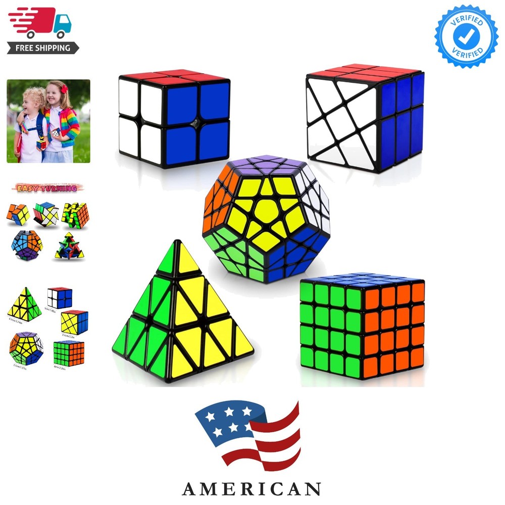 Speed Cube Set, Puzzle Cube, Magic Cube 2x2 4x4 Pyraminx Pyramid Megaminx Fen...