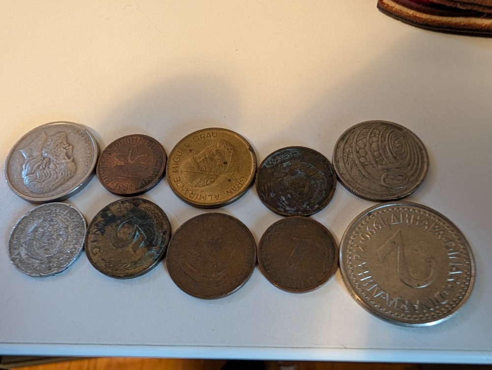 10 Foreign Coins All Different Years Very Nice Condition