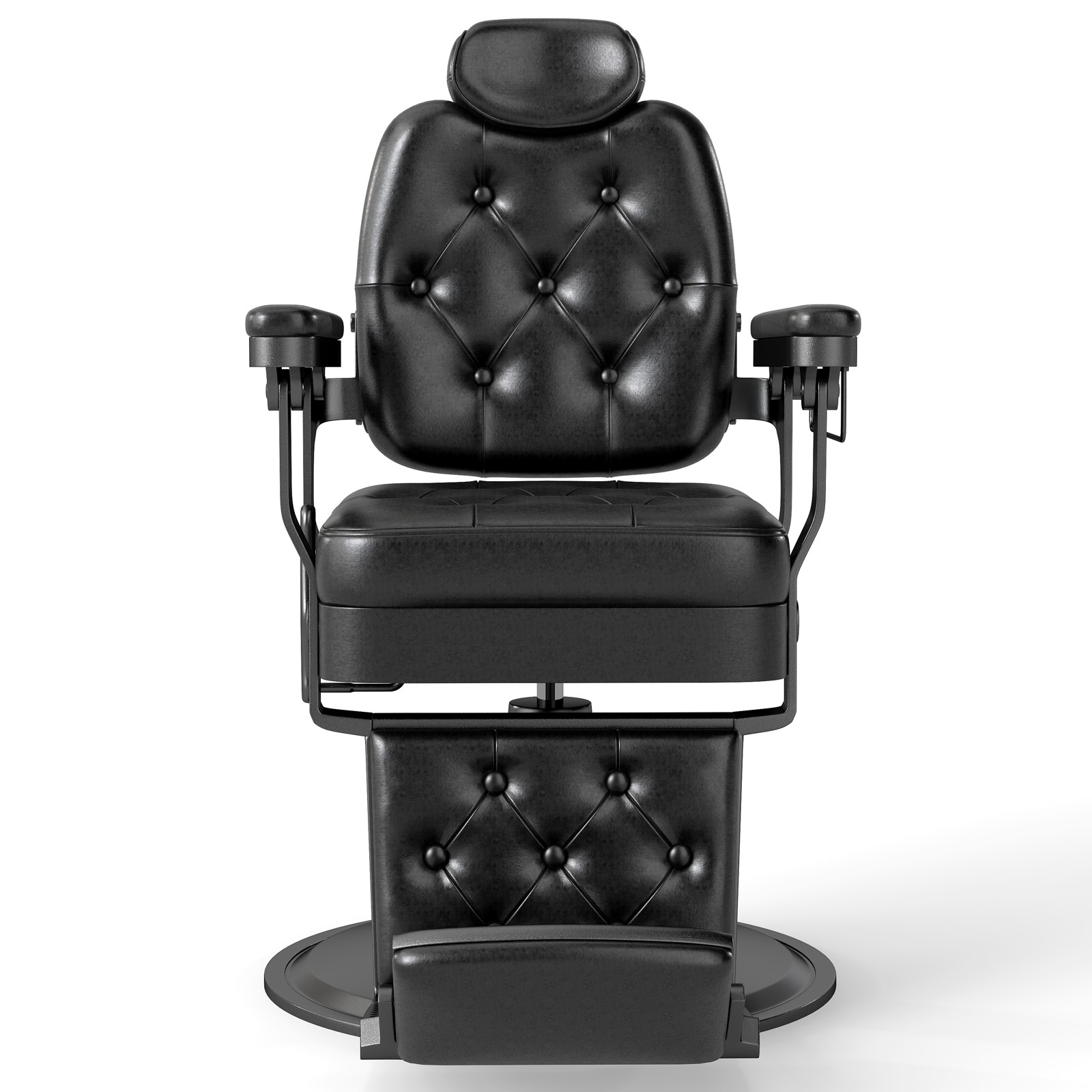 Black Recline All Purpose Vintage Barber Chair Hydraulic Heavy Duty Salon Beauty