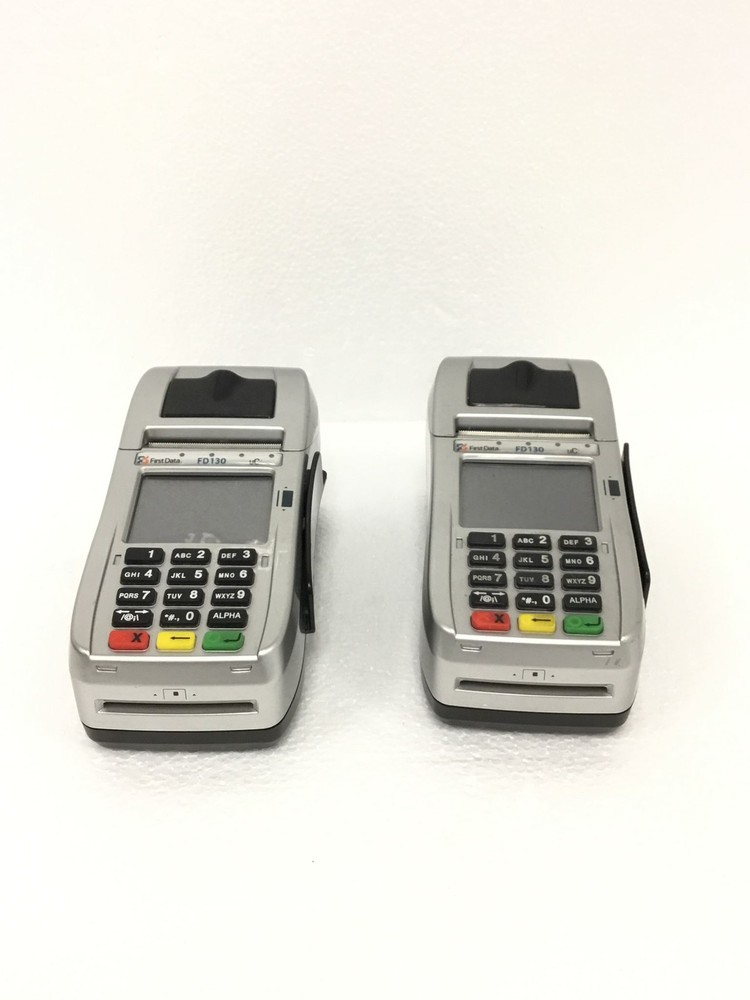 5x FIRST DATA FD130 Credit Card Terminal Chip Reader No Ac Adapter WORKING QTY