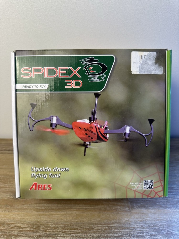Spidex 3D RTF Micro Quad Drone Blue Ares RC Powers On Untested