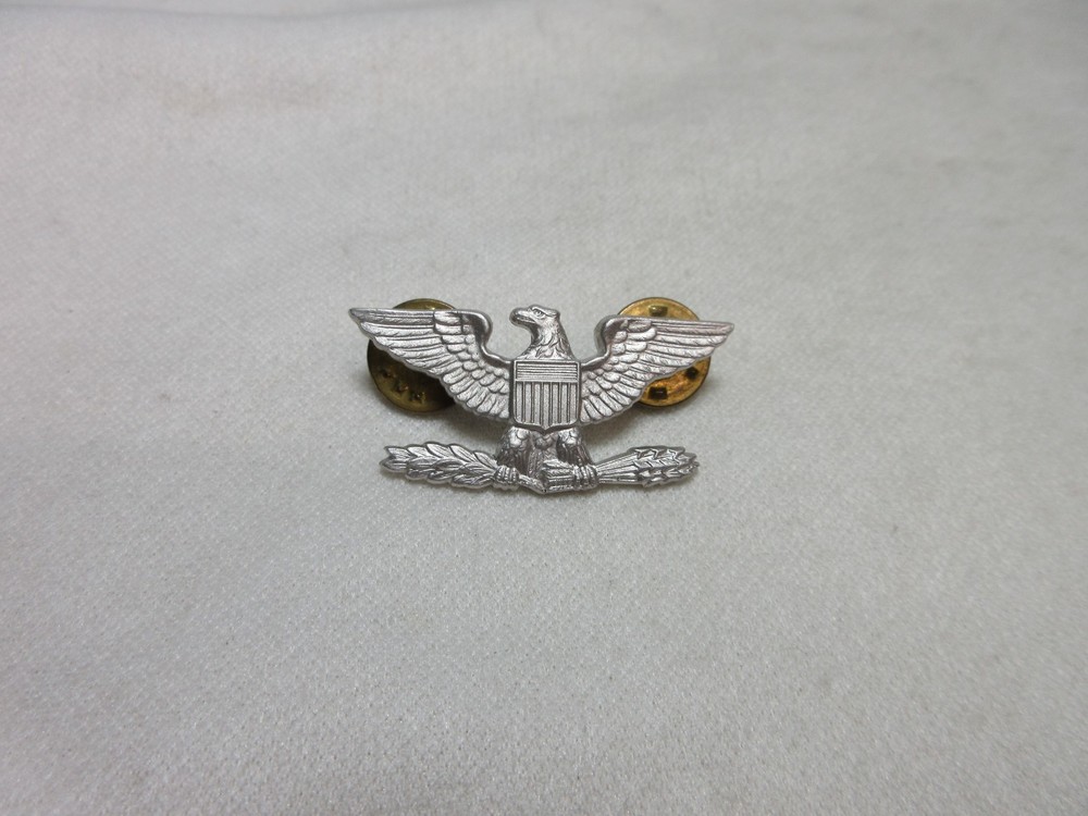 US ARMY / MILLITARY EAGLE SHIELD STERLING SILVER PIN #6