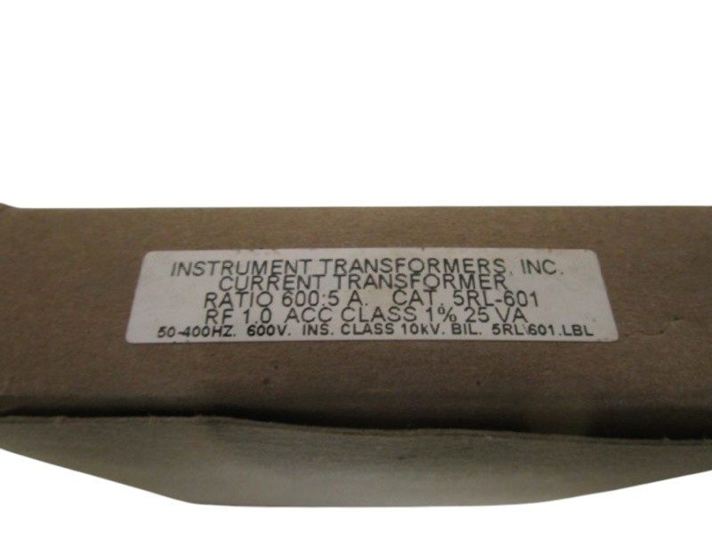 INSTRUMENT TRANSFORMERS 5RL-601 CURRENT TRANSFORMER NSMP