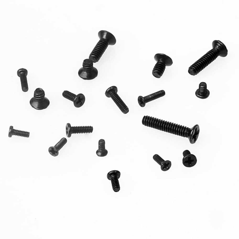 Small Screws Assortment Kit M1.2 / M1.4 / M2.0 Tiny Micro Screws Set Black 500pc
