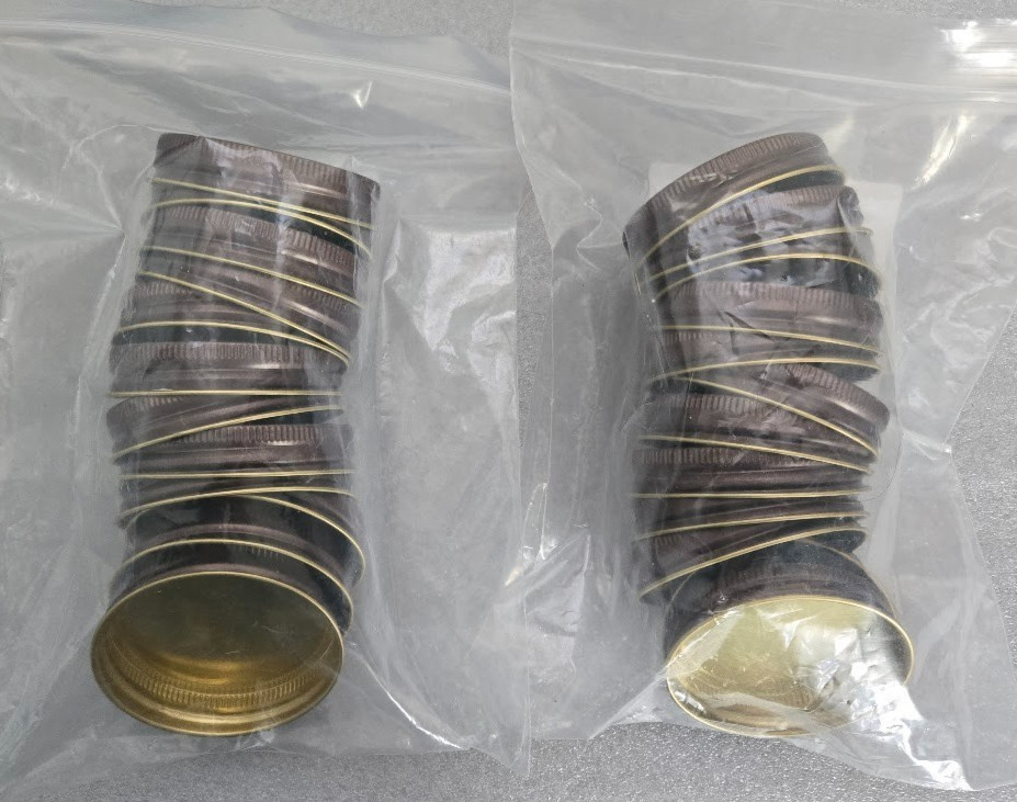 2-Pcaks CandleScience #70 G Rustic Threaded Lid 2.75" Round ( 24 Lids Total )